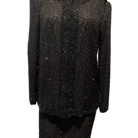 Laurence Kazar Vintage Beaded Dress & Jacket - Picture 2 of 14